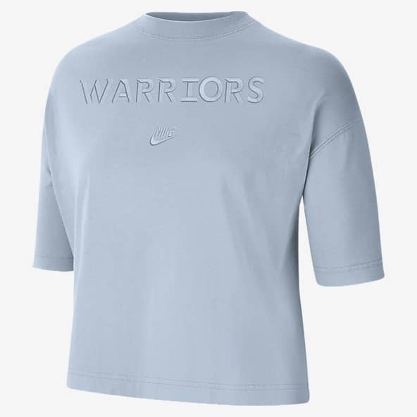 Golden State Warriors Courtside Essential Playera de la NBA Nike de corte cuadrado para mujer