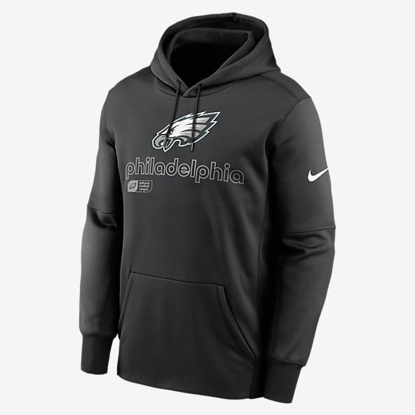 Black Philadelphia Eagles Fleece Hoodies Pullovers. Nike