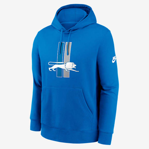 Detroit Lions Club Logo Sudadera con gorro sin cierre Nike de la NFL para hombre