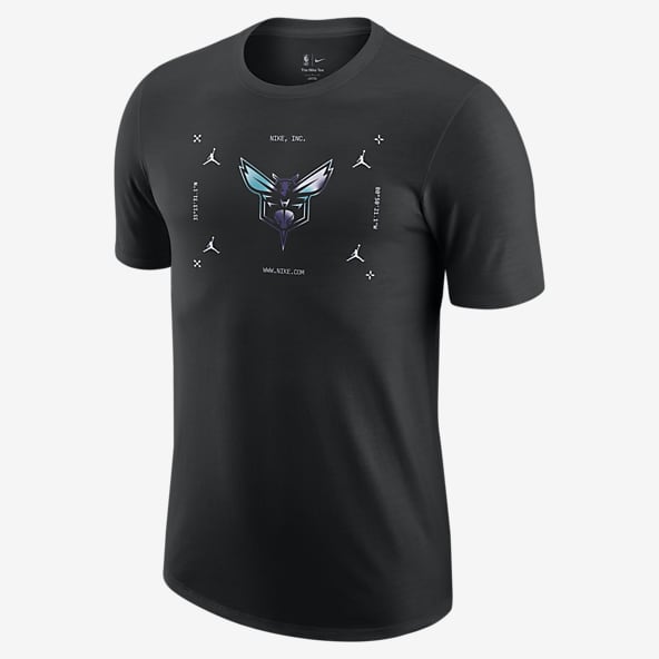 Nike Men's Charlotte Hornets Grey Practice T-Shirt, Small, Gray