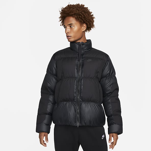 black nike puffer coat