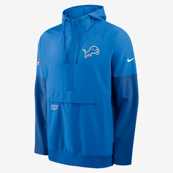 Detroit Lions Well Rounded Anorak Chamarra Nike de la NFL con gorro de medio cierre para hombre