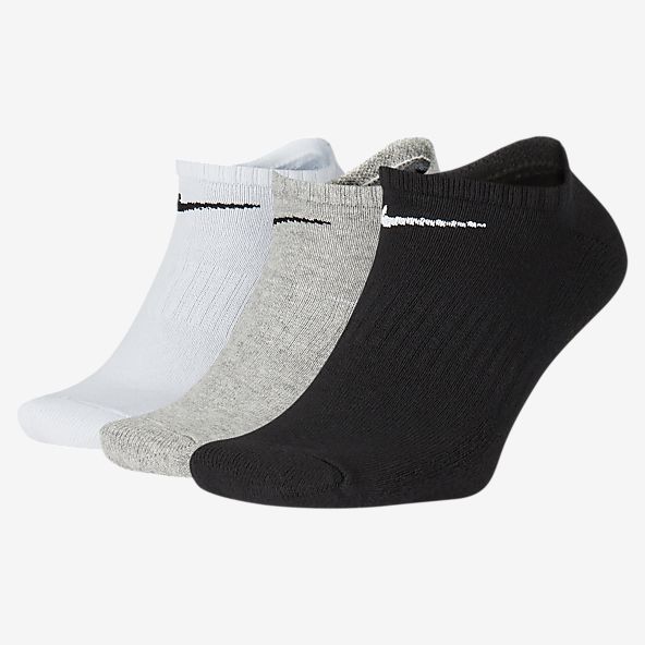 grey and black nike socks