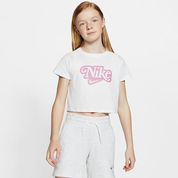 girls white nike top