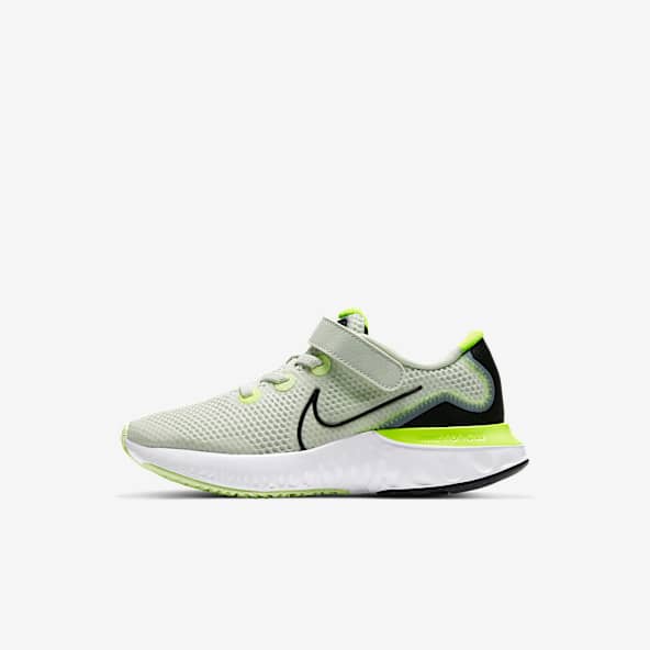 neon green nike running shoes