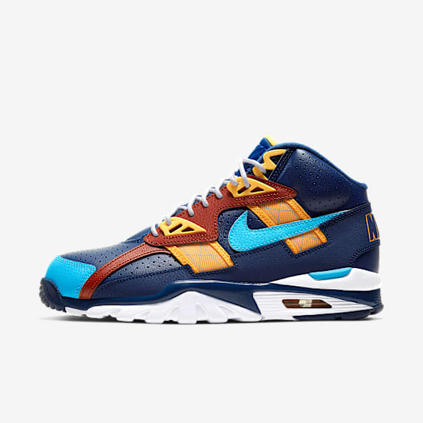blue nike high top shoes