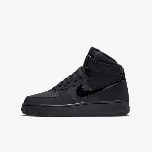 Girls Black Air Force 1 High Top Shoes Nike Com