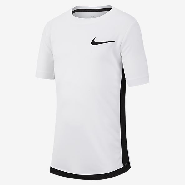 nike white gym top