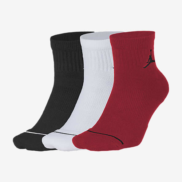 white jordan quarter socks