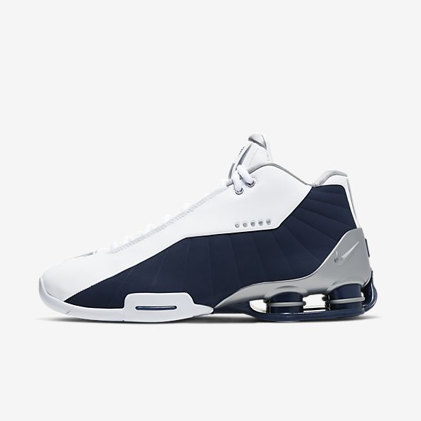 nike shox white and grey