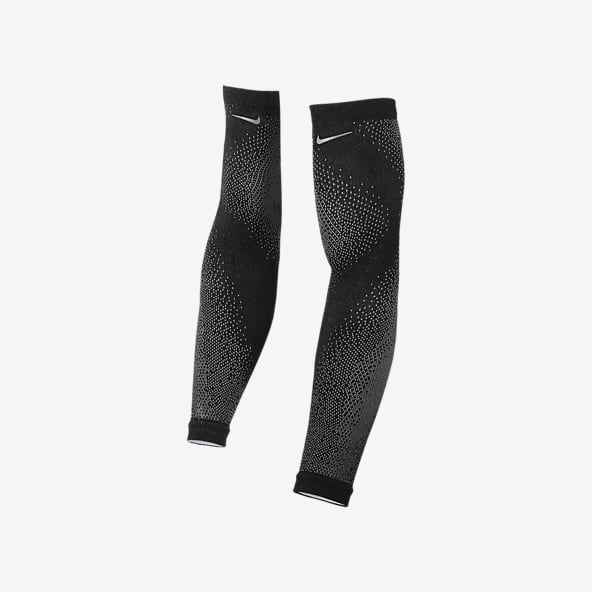 Nike Cooling Running Sleeves Black/Barely Green/Aviator Grey/Silver Size  L/XL