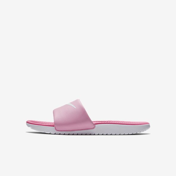 girls pink nike sandals