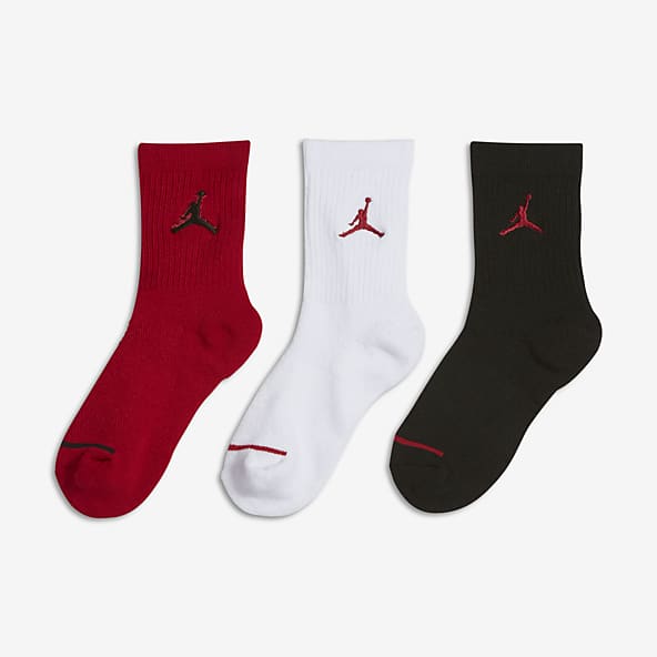 red and white jordan socks