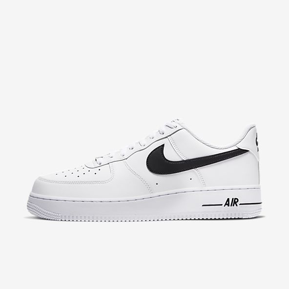 white and black nike air forces