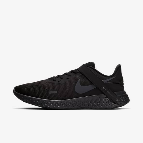 black nike shoes with strap
