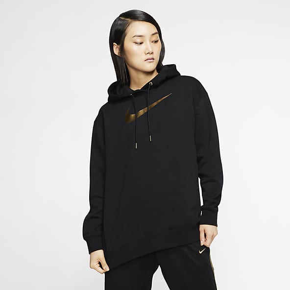 black nike pullover hoodie women's