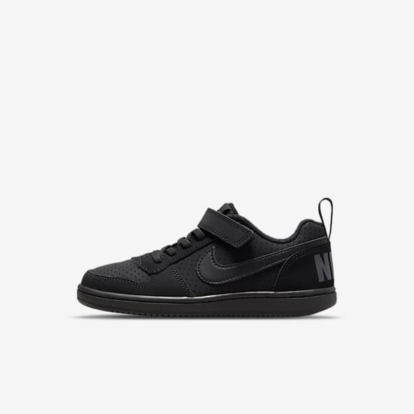 Black nike strap shoes clearance