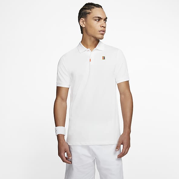 white nike collared shirt