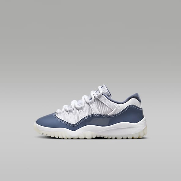 blue and white jordans junior