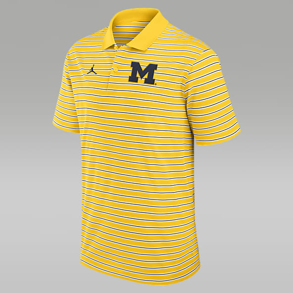 Michigan Wolverines Primetime Victory Striped Men's Nike Dri-FIT College Polo