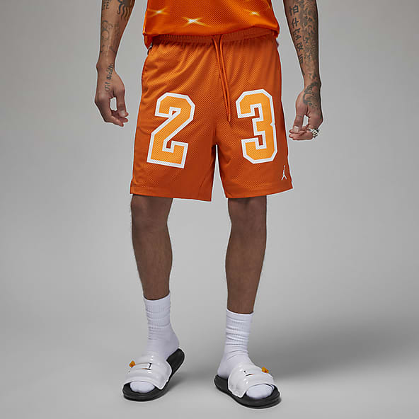 Orange jordan 2025 basketball shorts