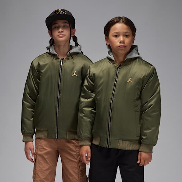 Jordan Big Kids' Big Logo Hooded Bomber
