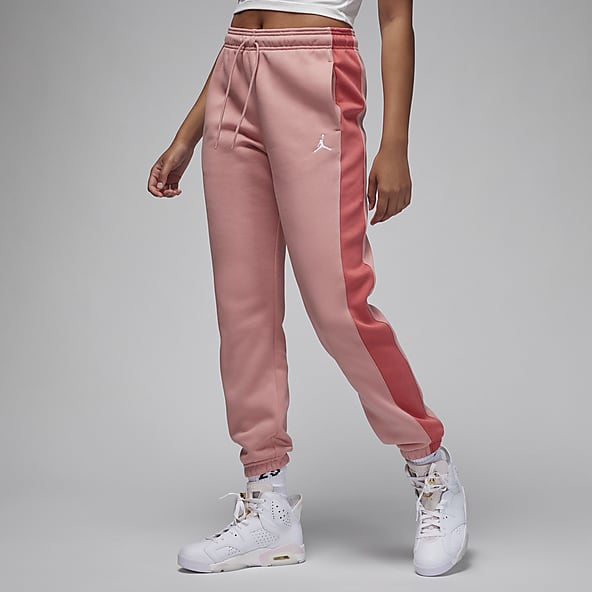 NIKE Womens Tracksuit Trousers Joggers UK 18 XL Pink Cotton