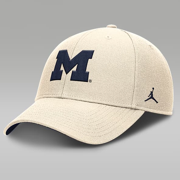 Michigan Primetime Rise Gorra de rejilla universitaria marca Jordan Dri-FIT ajustable para hombre