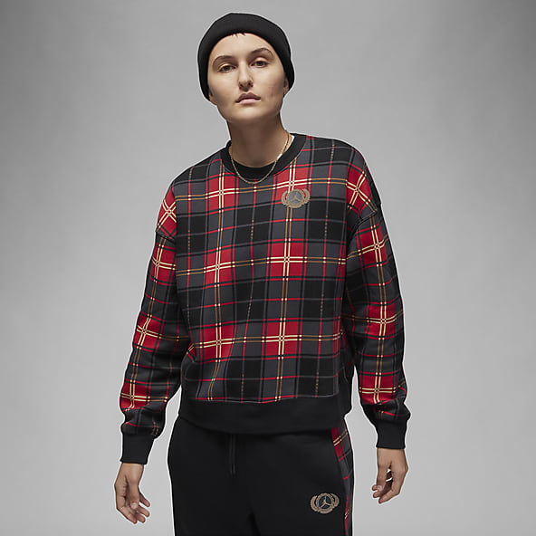 Plaid swoosh sales stripe crew