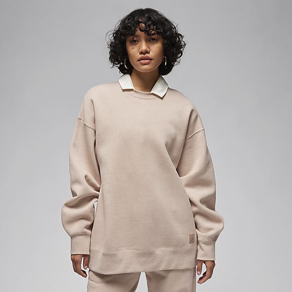 Beige nike crewneck hot sale