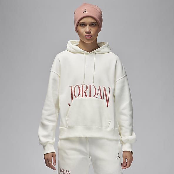 Sudadera rosa claro básica con capucha sin cierres de felpa de Jordan