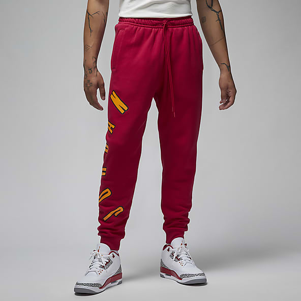 Red jordan joggers mens sales