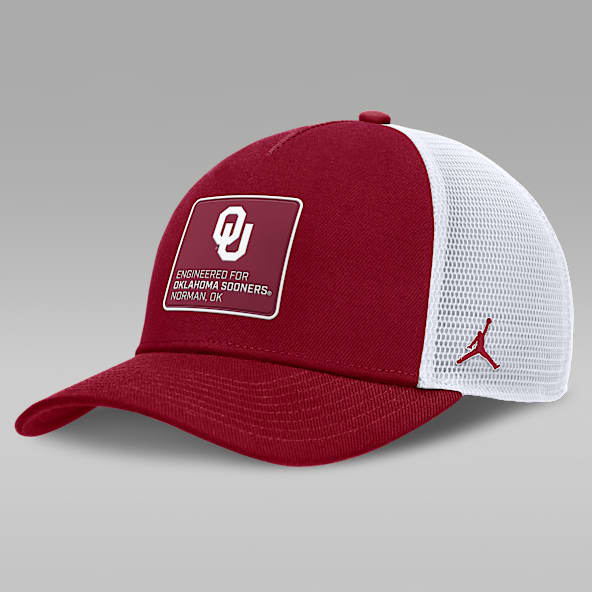 Oklahoma On-Field Rise Engineered Men's Jordan Brand College Trucker Adjustable Hat