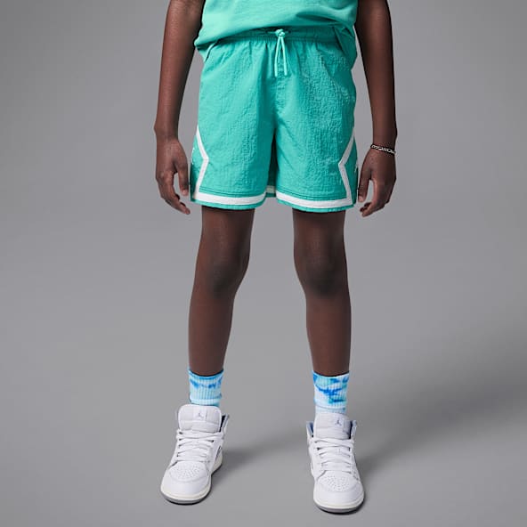 Jordan Shorts para la alberca de tejido Woven Diamond para niños talla pequeña
