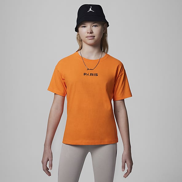 Camisetas naranjas para niña