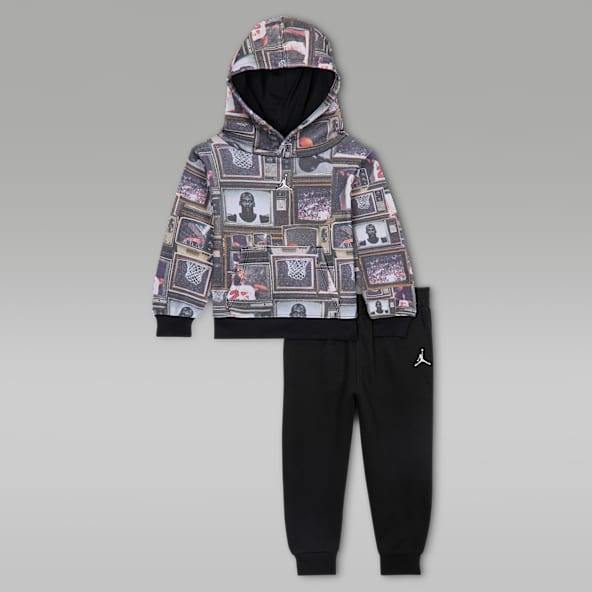 Jordan Brooklyn Fleece Dwuczęściowy zestaw z nadrukiem dla niemowląt (12–24 M)