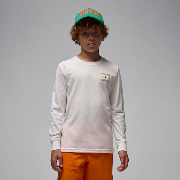 Air Jordan Playera de manga larga Label para niños talla grande
