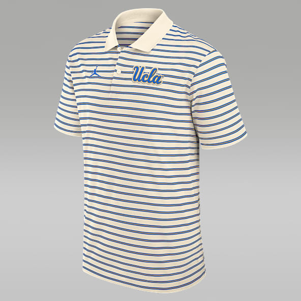 UCLA Striped Men's Jordan Brand Dri-FIT College Polo