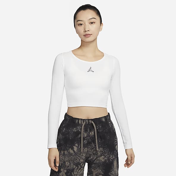 Jordan Women's Super-Crop Long-Sleeve Graphic T-Shirt. Nike PH