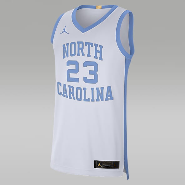 Jordan Men's North Carolina Tar Heels #1 Limited Retro Basketball White Jersey, Small, Blue