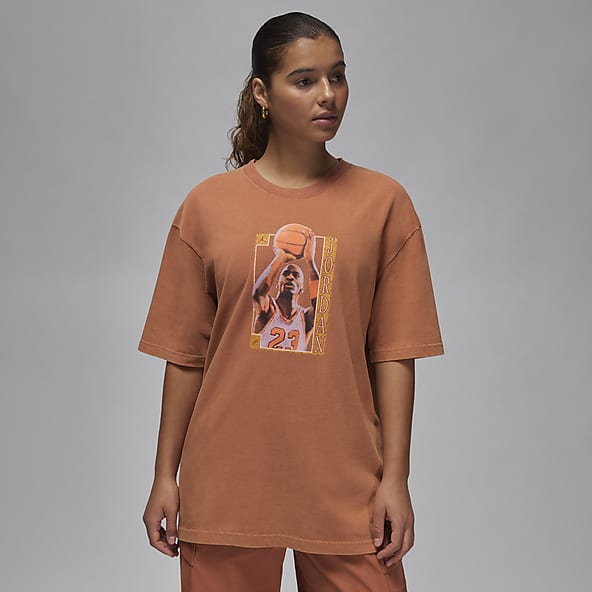 Jordan Playera con gráfico oversized para mujer