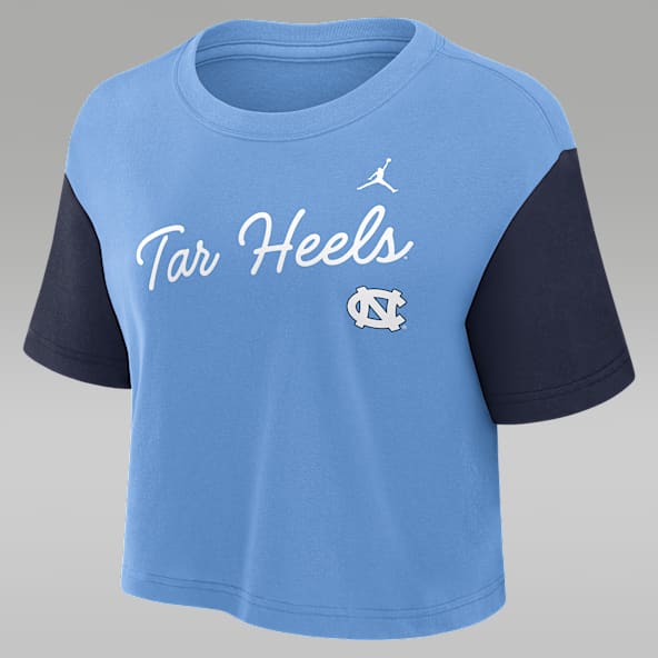 North Carolina Script Women's Jordan Brand Dri-FIT College Cropped T-Shirt