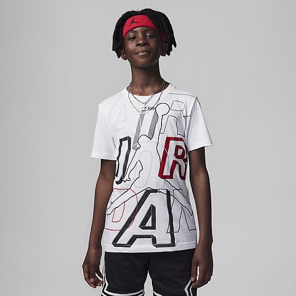  Jordan Boy's Logo T-Shirt (Big Kids) White MD (10-12 Big Kid) :  Clothing, Shoes & Jewelry