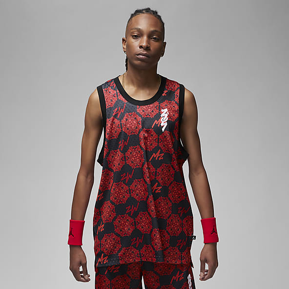Jordan Red Tank Tops Sleeveless Shirts. Nike SG