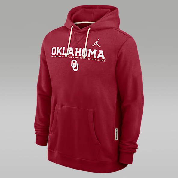 Oklahoma Sideline Men's Jordan Brand Dri-FIT College Pullover Hoodie