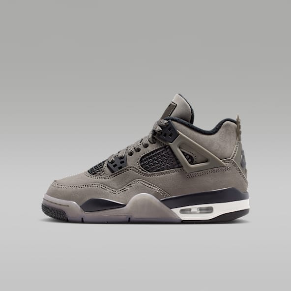 Air Jordan 4 Retro "Cave Stone and Black" Big Kids' Shoes