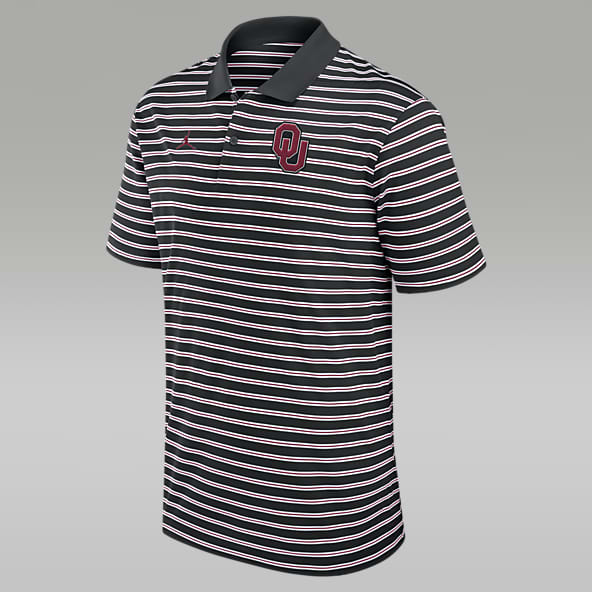 Oklahoma Sooners Primetime Victory Striped Polo universitario Nike Dri-FIT para hombre