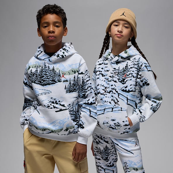 Jordan Brooklyn Fleece Big Kids' Holiday Pullover Hoodie