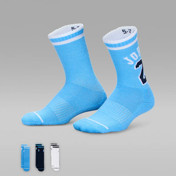 Jordan Calcetas universitarias de jersey para niños talla grande (3 pares)