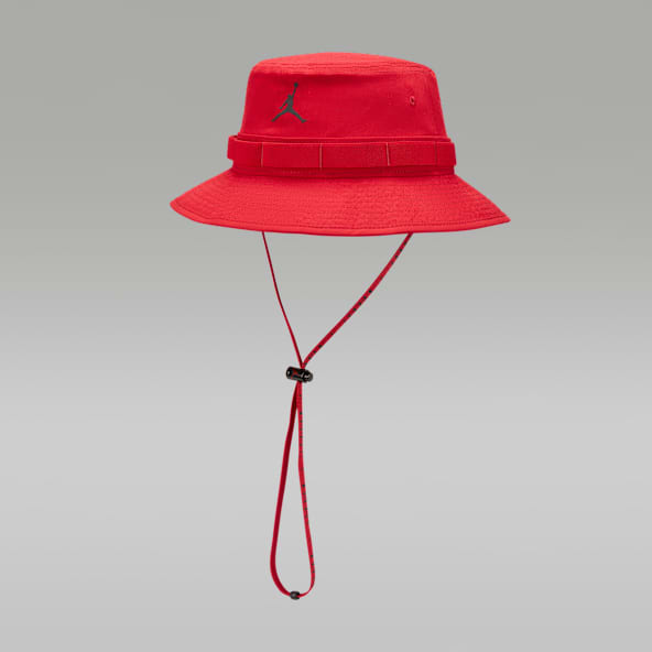 nike red bucket hat